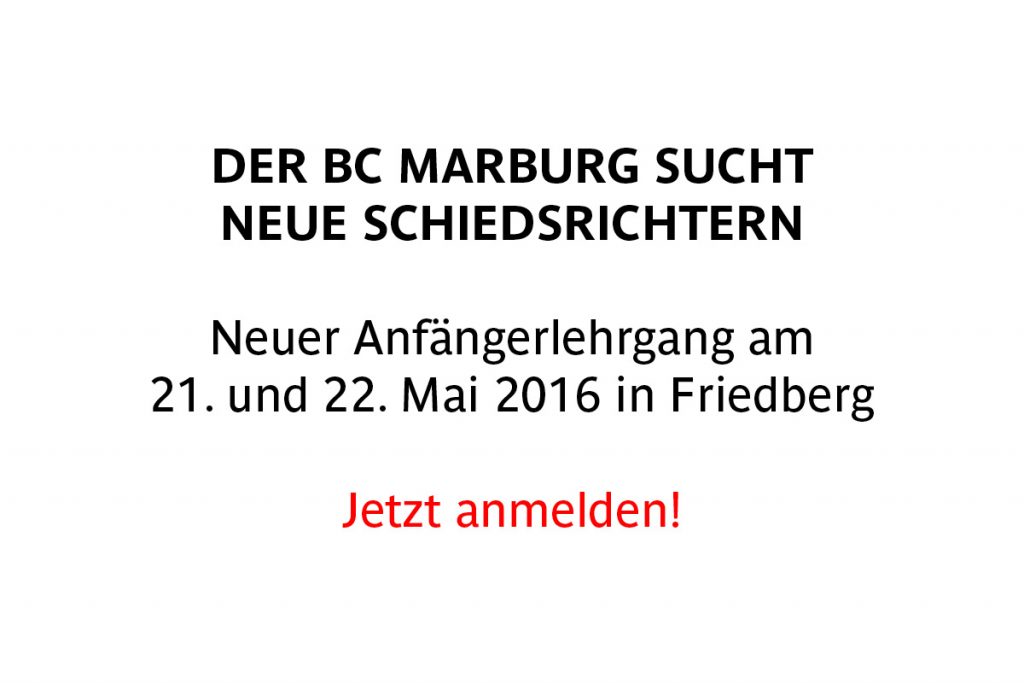 Neue Schiedsrichter gesucht